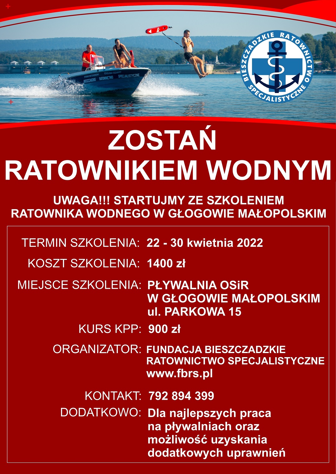Kurs ratownika wodnego - Głogów Małopolski